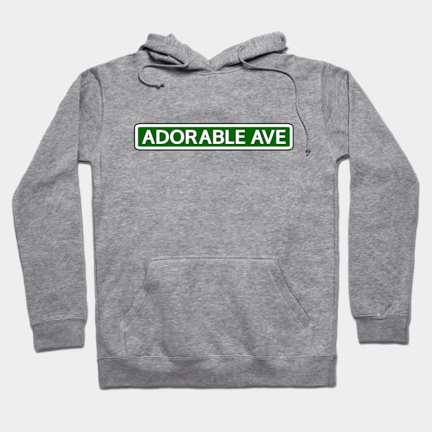 Adorable Ave Street Sign Hoodie by Mookle